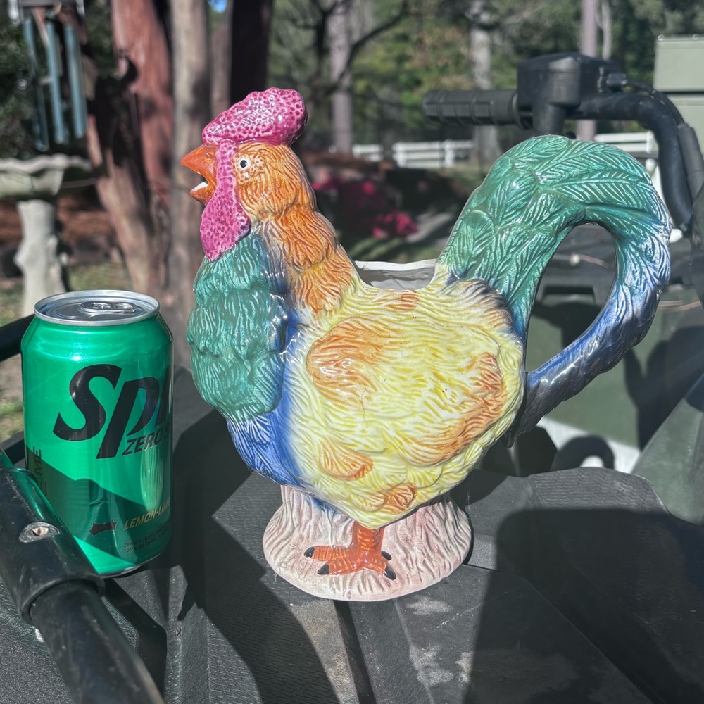 Ceramic Rooster Teapot Farmhouse Country Chicken
